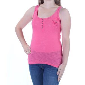 COLOR STORY Womens Pink Sleeveless Scoop Neck Top Size: M